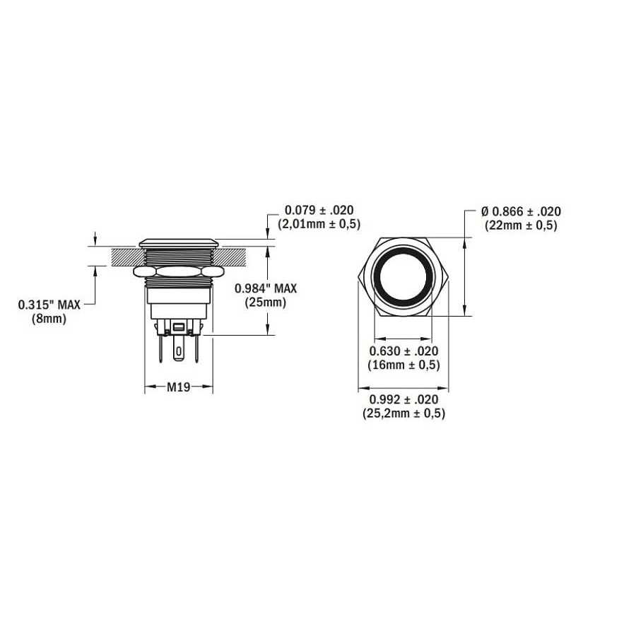 Blue Sea 4161 SS Push Button Switch - Image 4