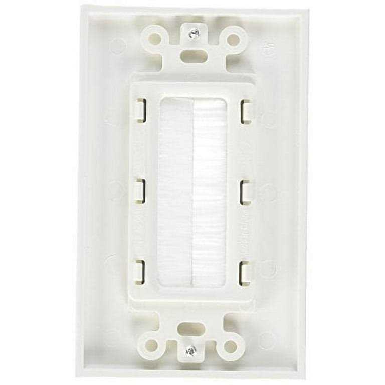 Monoprice 1-Gang Brush Wall Plate - Image 2
