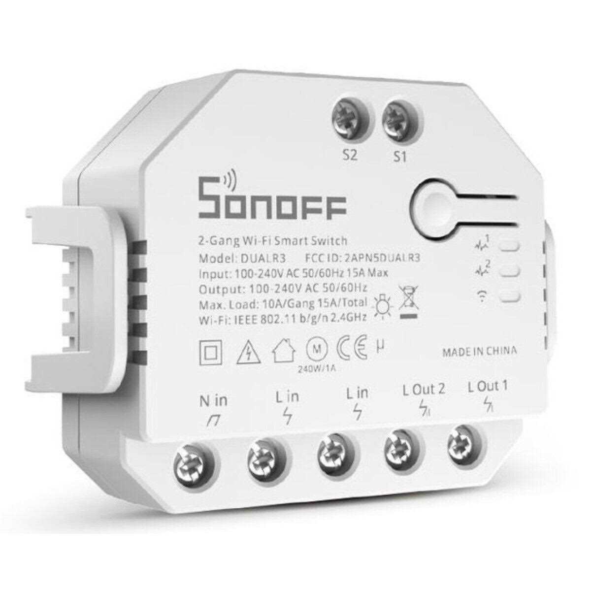 SONOFF WiFi Smart Curtain Switch with Power Metering Tuv Certified DualR3 Dual Relay DIY Curtain - Image 3