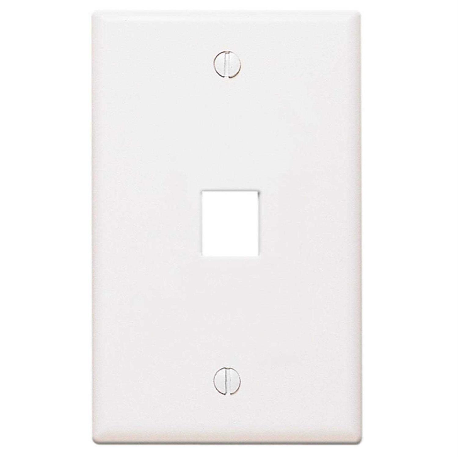 Leviton QuickPort Wallplate 1-Gang 41080-1WP
