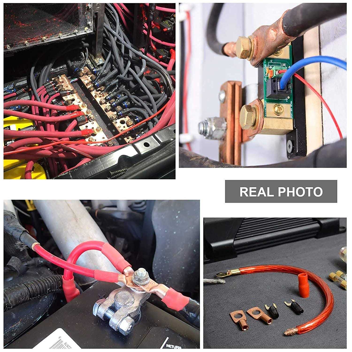 TKDMR 10pcs AWG-5/16 Battery Lugs,Copper Wire Lugs,Heavy Duty Battery Cable Ends,Tubular Ring Terminals,AWG Crimp Wire Ring Lugs,Battery - Image 3