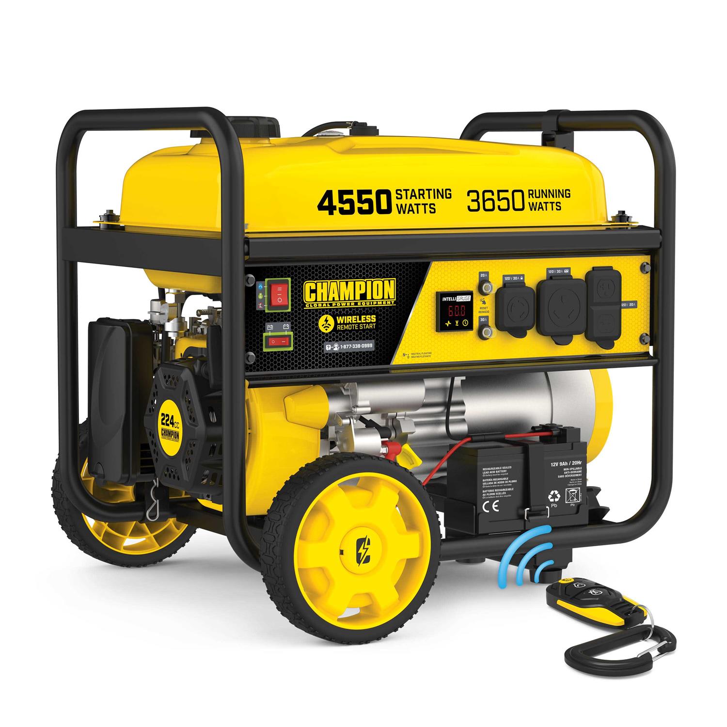 Champion 200971 3650 Watt Electric Start Portable Generator w/ RV Outlet & Wireless Remote