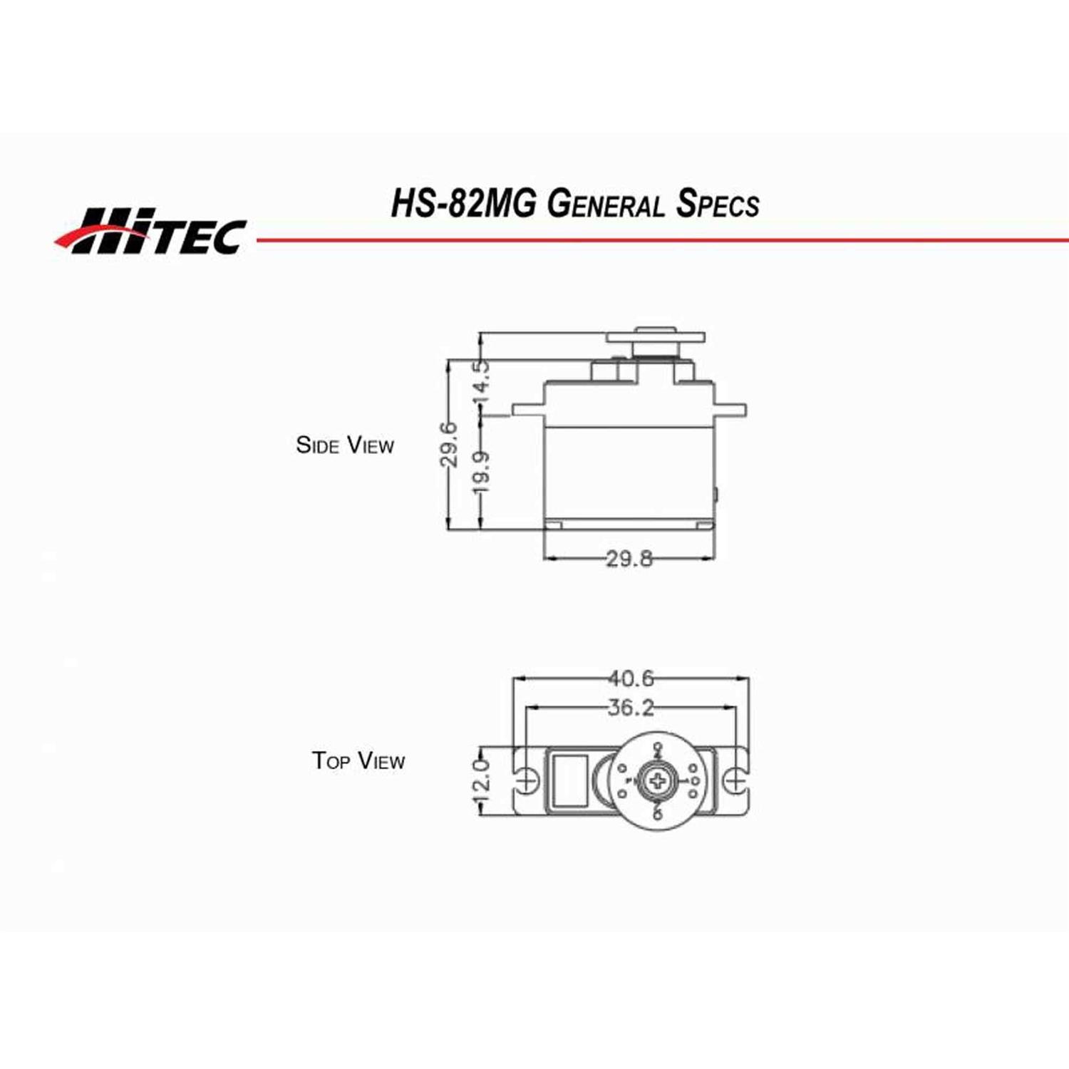 Hitec HS-82MG Metal Gear Micro Servo - Image 3