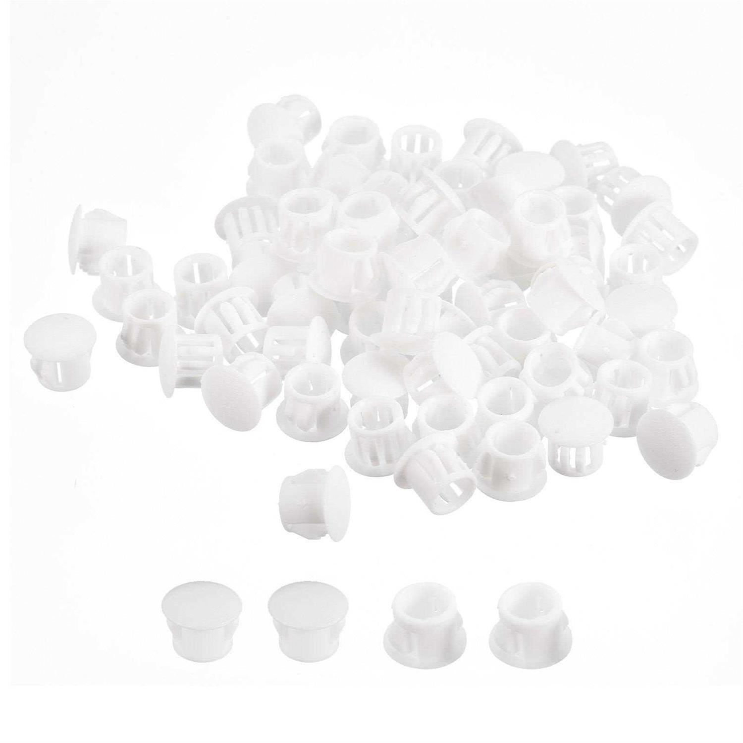 Uxcell Plastic Hole Plugs Panel Flush Type Knockout Locking Plugs