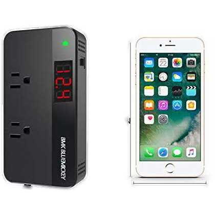 BMK 200W Car Power Inverter DC 12V to 110V AC Car Inverter 4 USB Ports Charger Adapter Car Plug Converter with Switch and Current LCD Screen - Image 4