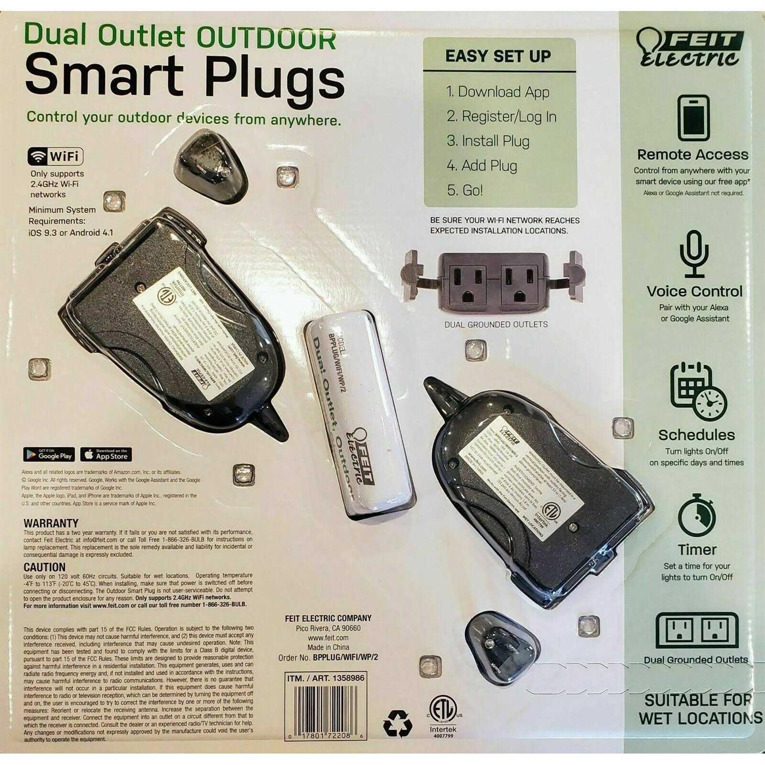 Feit Wi-Fi Smart Outdoor Plug 2-pack - Image 5