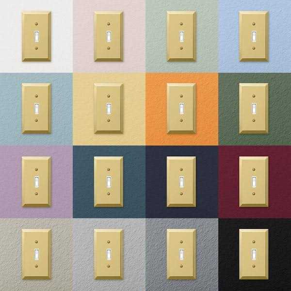 Amerelle Century Polished Brass 1 gang Stamped Steel Blank Wall Plate 163BBR - Image 4