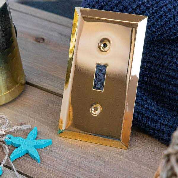 Amerelle Century Polished Brass 1 gang Stamped Steel Blank Wall Plate 163BBR - Image 5