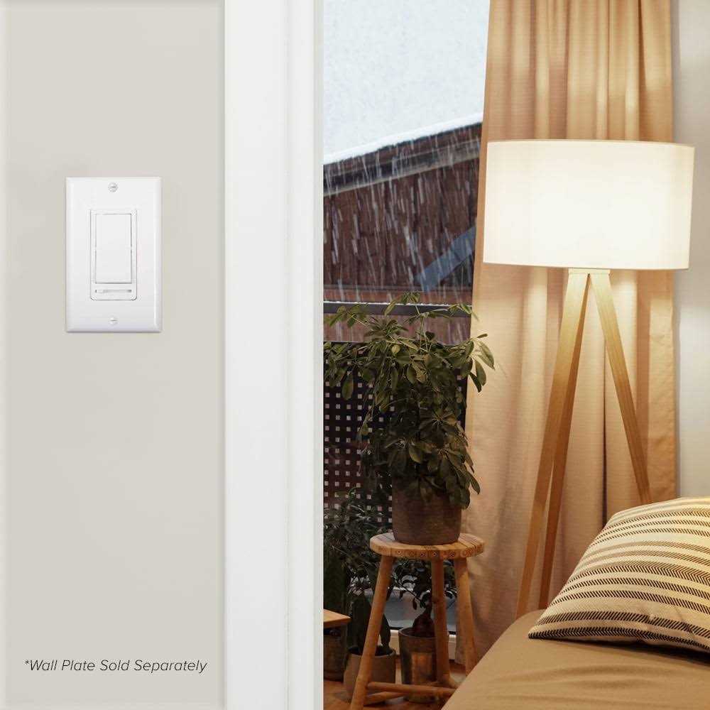 Maxxima LED Slide Dimmer Rocker Switch 3-Way/Single Pole Decorative Electrical Light Switch 600 Watt Max - Image 2