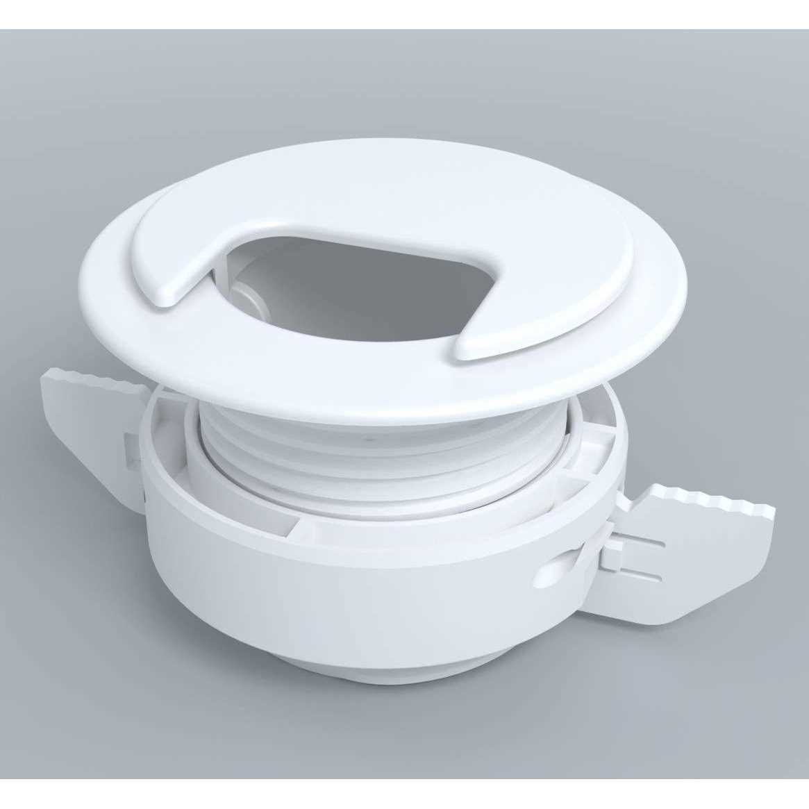 Twist Lock Grommet Cable Wire Cord Management Self Locking Grommet with Cover for Walls