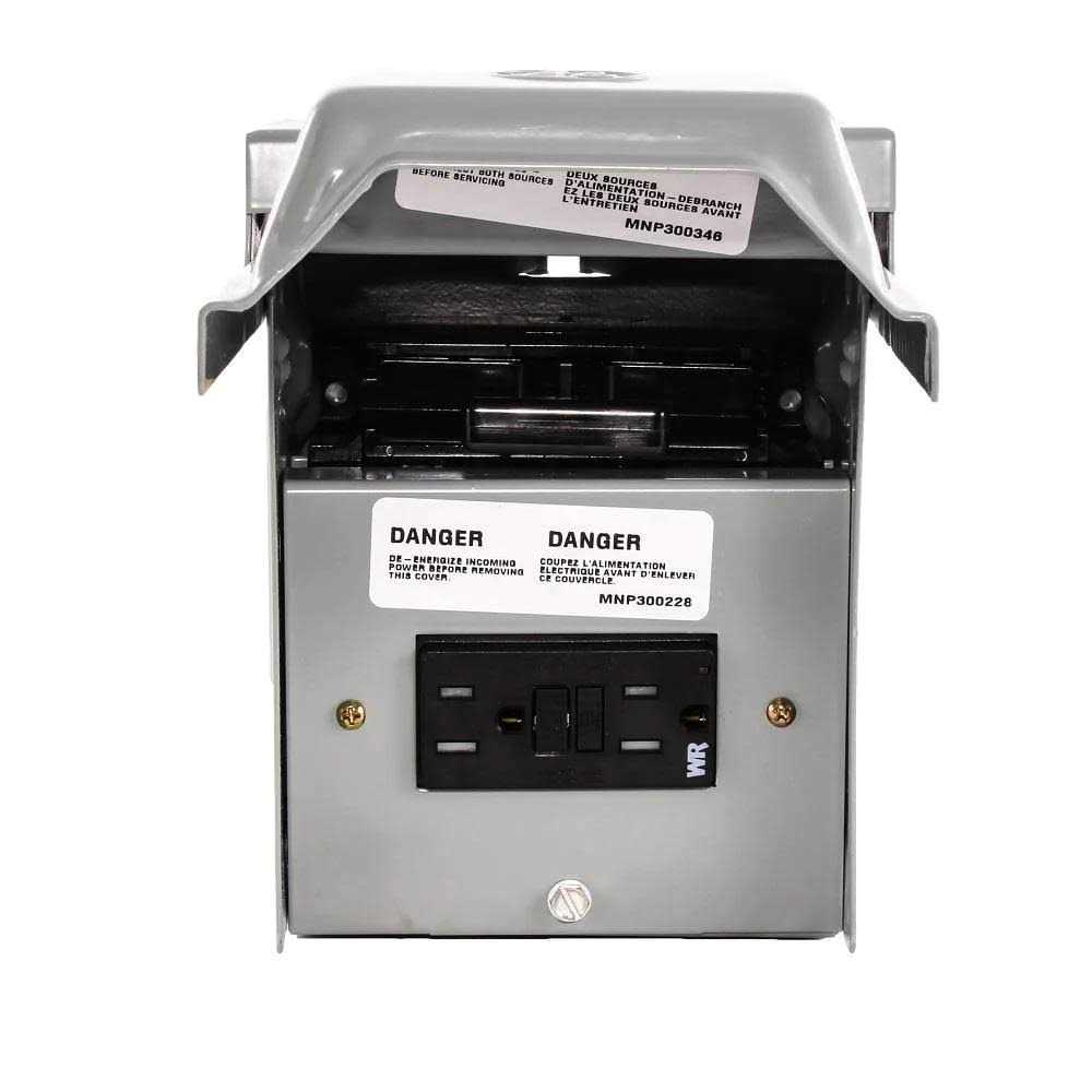 GE 60 Amp 240-Volt Non-Fuse AC Disconnect with GFCI Receptacle TFN60RGFRCP