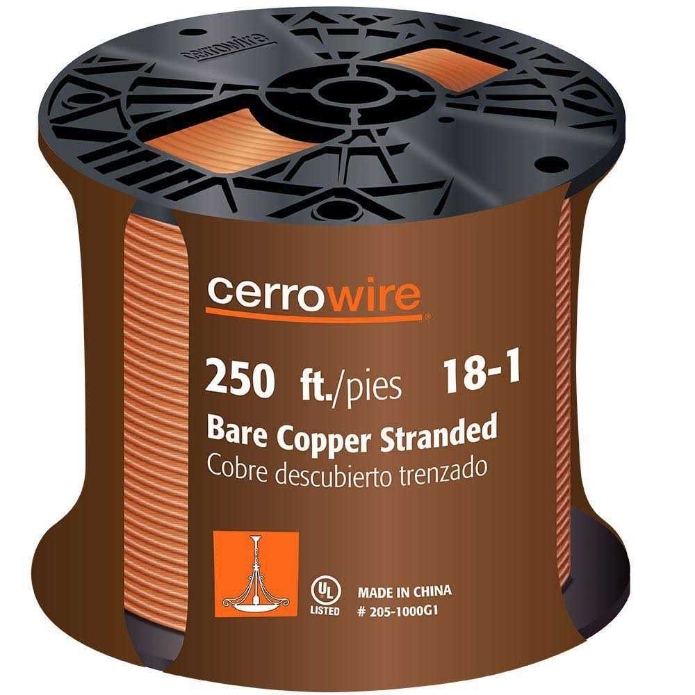 Cerrowire 250 ft. 18-Gauge Stranded SD Bare Copper Grounding Wire
