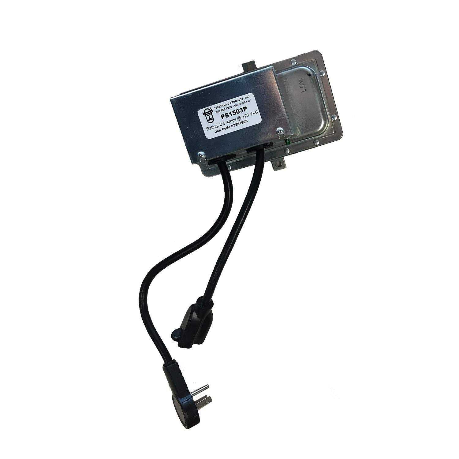 Tjernlund PS1503P Plug-in Air Pressure Activation Switch for Duct Fans in Central Heating and Air Conditioning Systems - Image 3