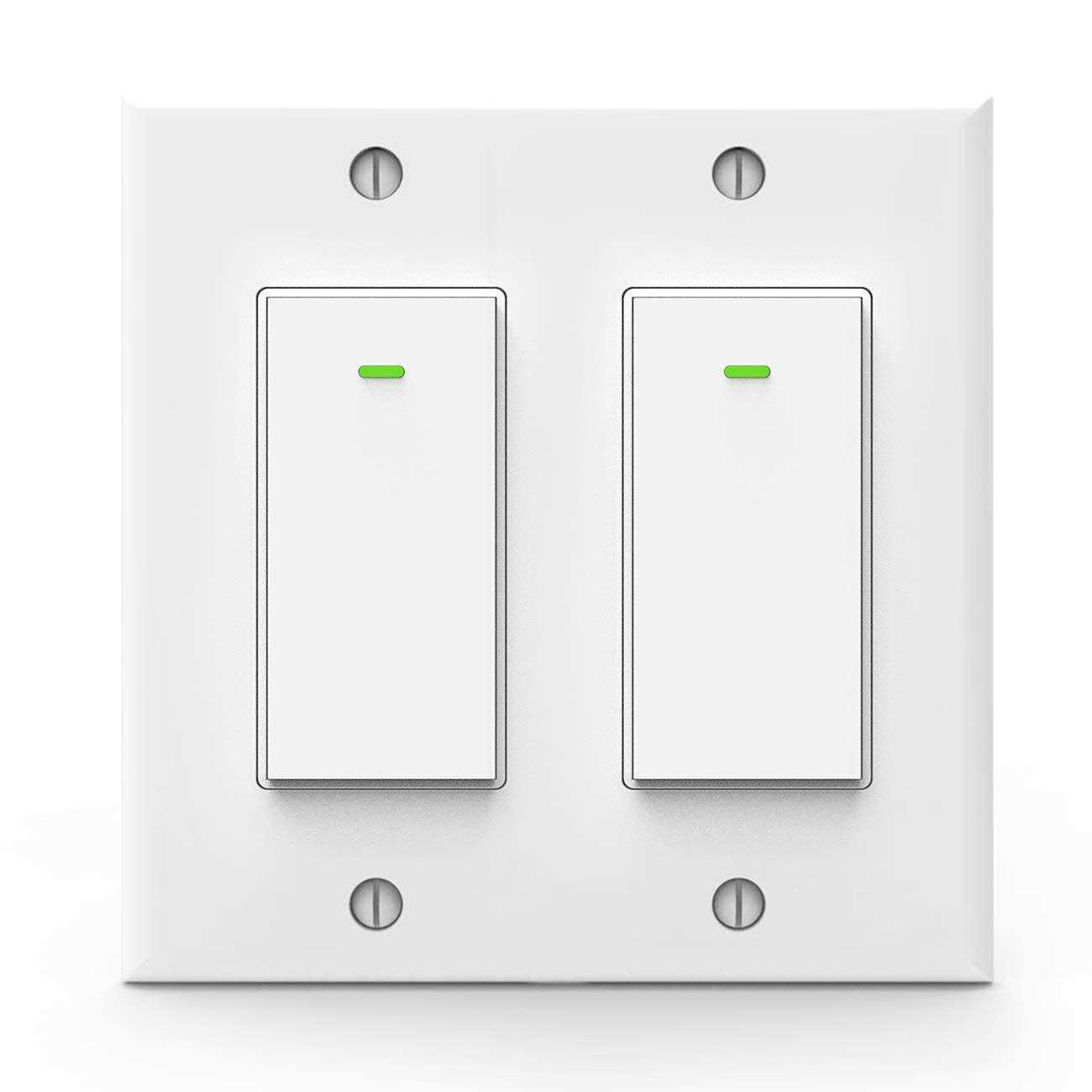 Lesim Alexa Light Switch Double Smart Wifi Light Switches