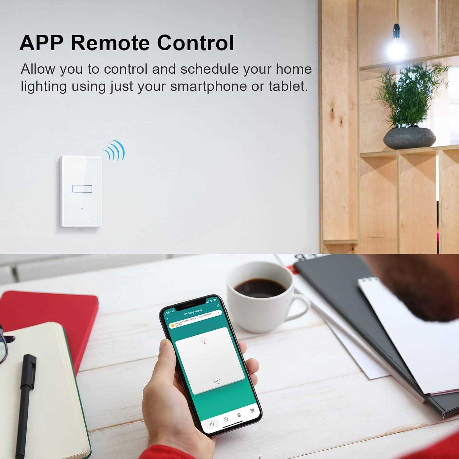 Lesim Alexa Light Switch Double Smart Wifi Light Switches - Image 3
