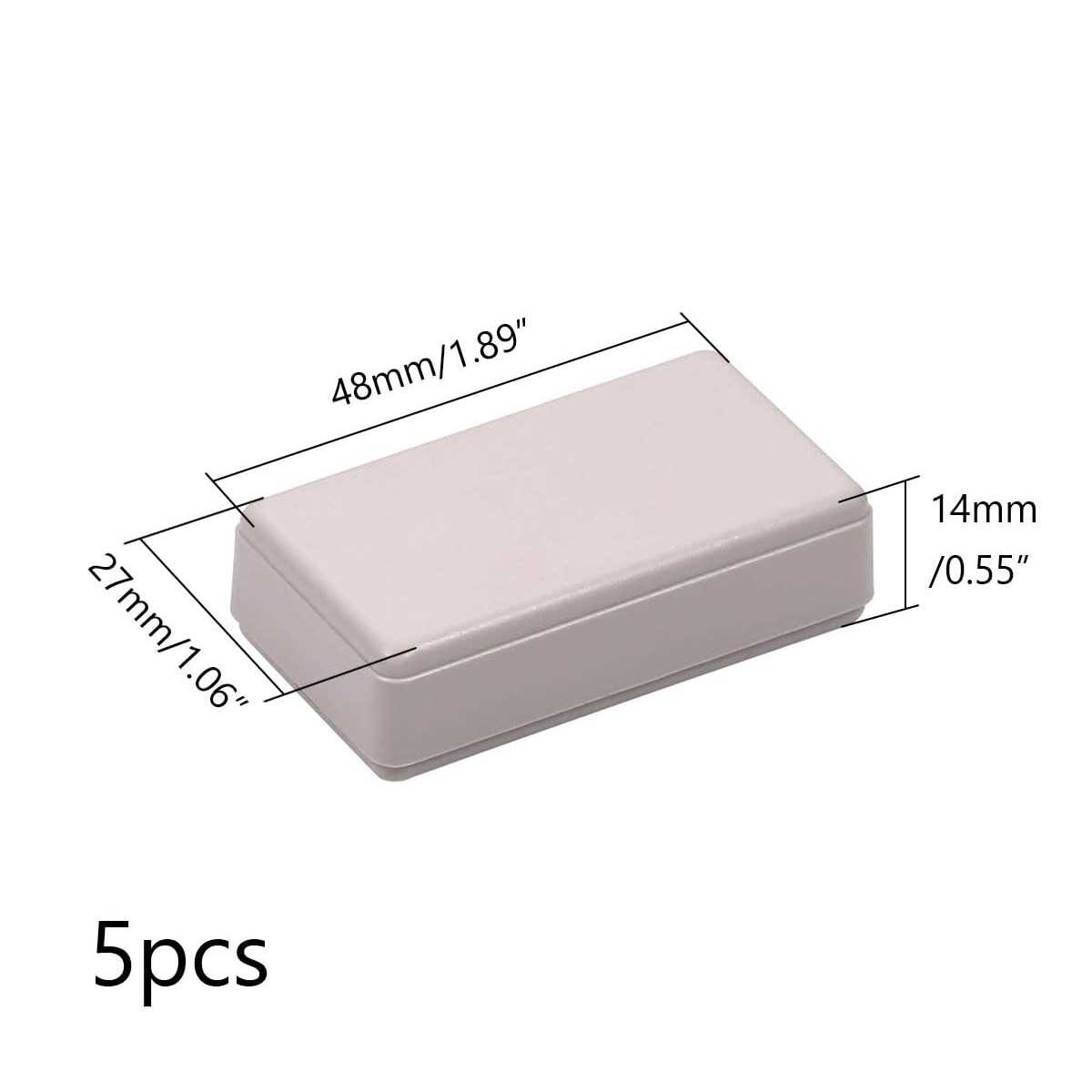 Fielect 5pcs Electronic Junction Box ABS Plastic Dustproof Junction Project Box Electrical Project Case Enclosure Power Junction Box 1.89 x 1.06 x - Image 2