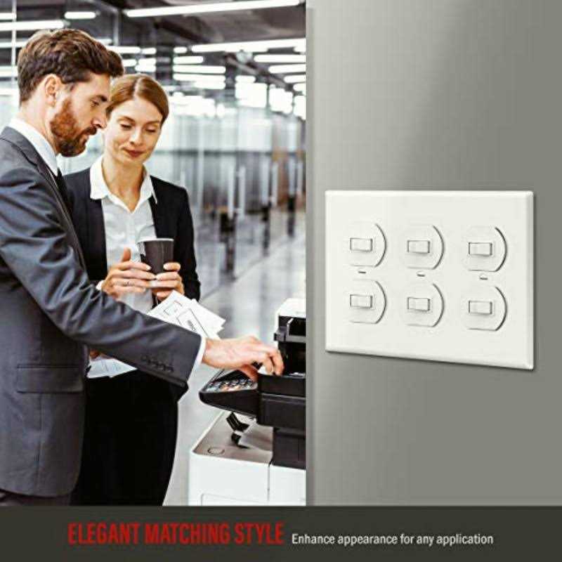 Enerlites 3-Gang Duplex Outlet Wall Plate 8823-W - Image 5