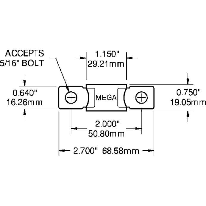 Blue Sea 5102 MEGA/AMG Fuse - Image 2