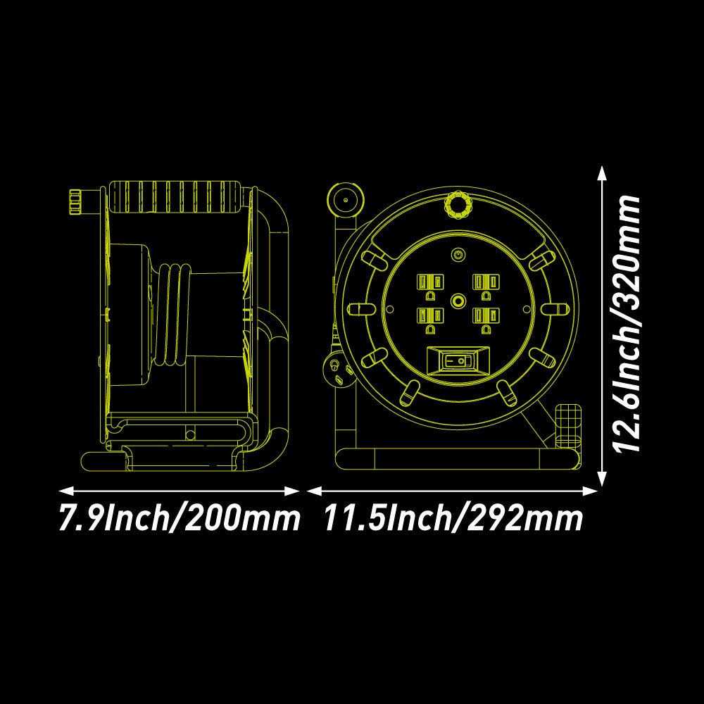 Masterplug 3 ft. L PVC Cord Reel - Image 3