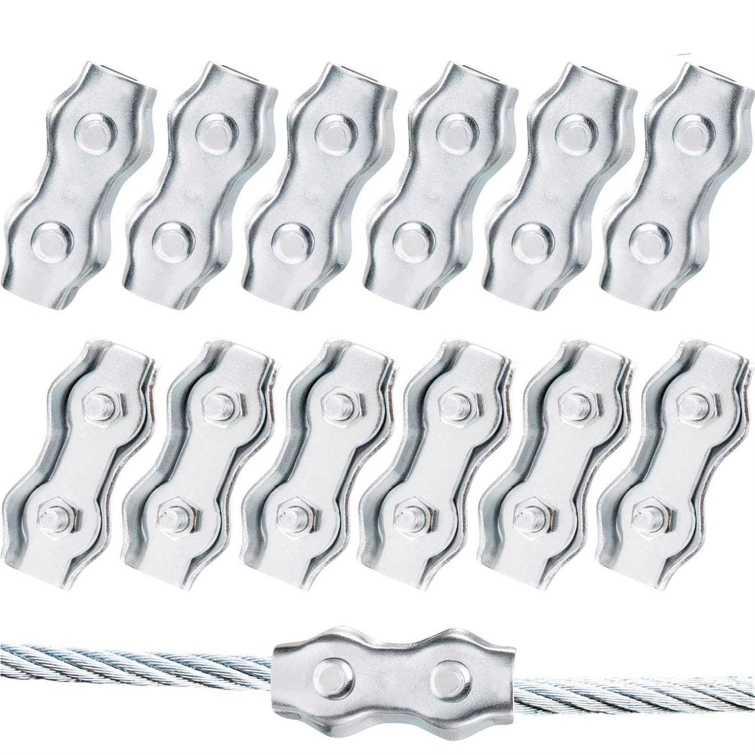 Maitys Poly Rope Connector Wires Splicer Galvanized Steel Connector for Electric Fences