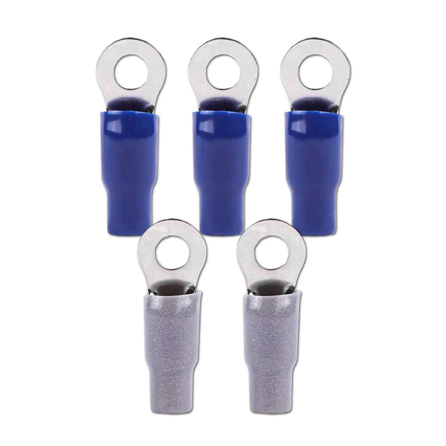 Skar Audio 4 Gauge Nickel Plated Premium Ring Terminals