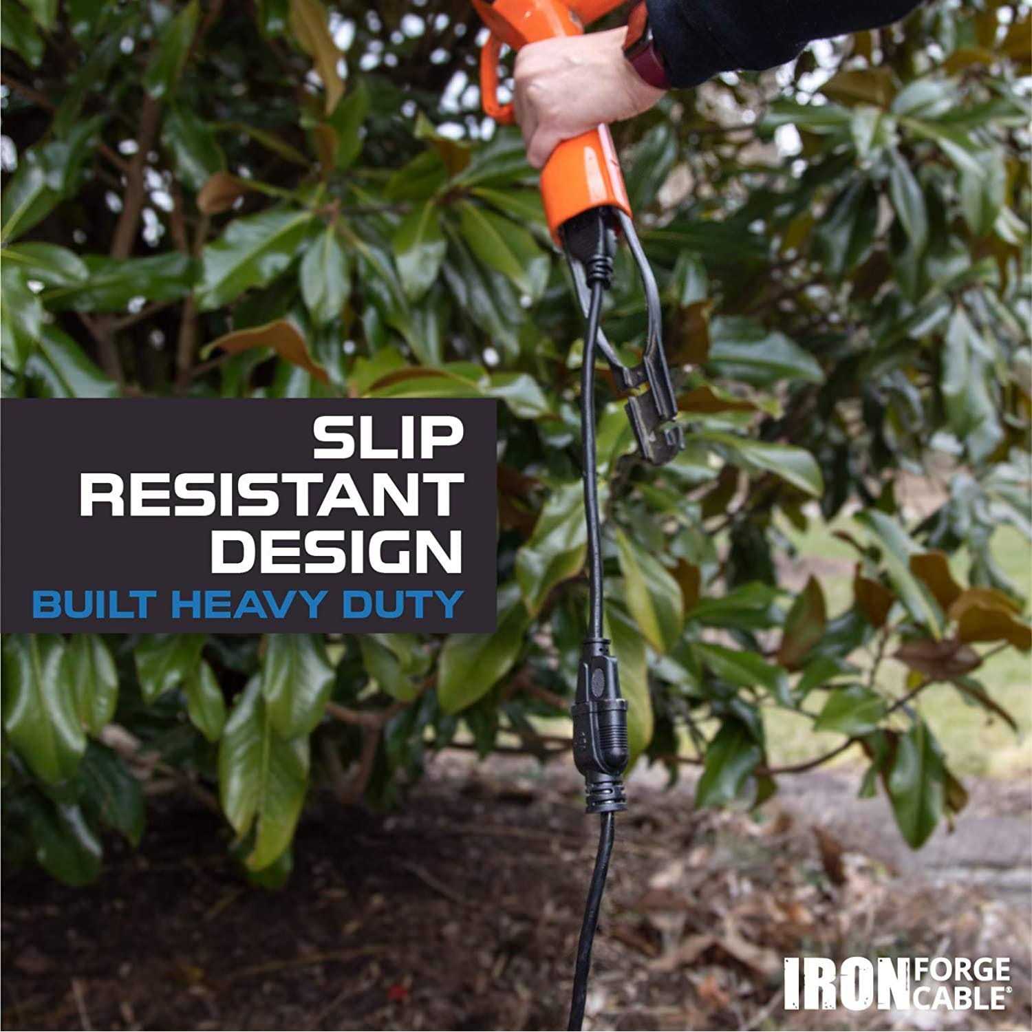 IRON FORGE CABLE 2 Pack of 10 Ft Heavy Duty Extension Cord Outdoor - Image 2