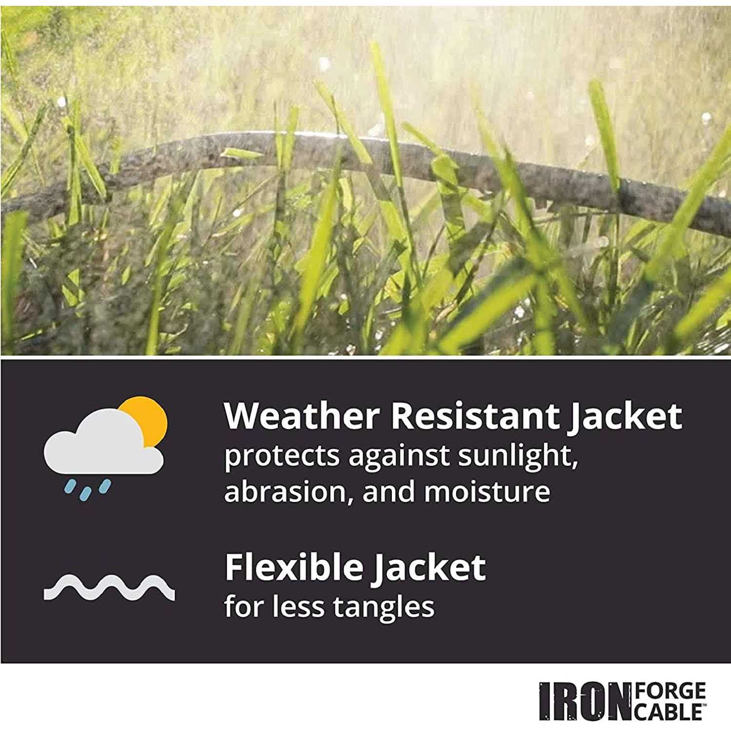 IRON FORGE CABLE 2 Pack of 10 Ft Heavy Duty Extension Cord Outdoor - Image 3