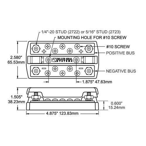 Blue Sea 2722 DualBus Plus 1/4 Stud - Image 3