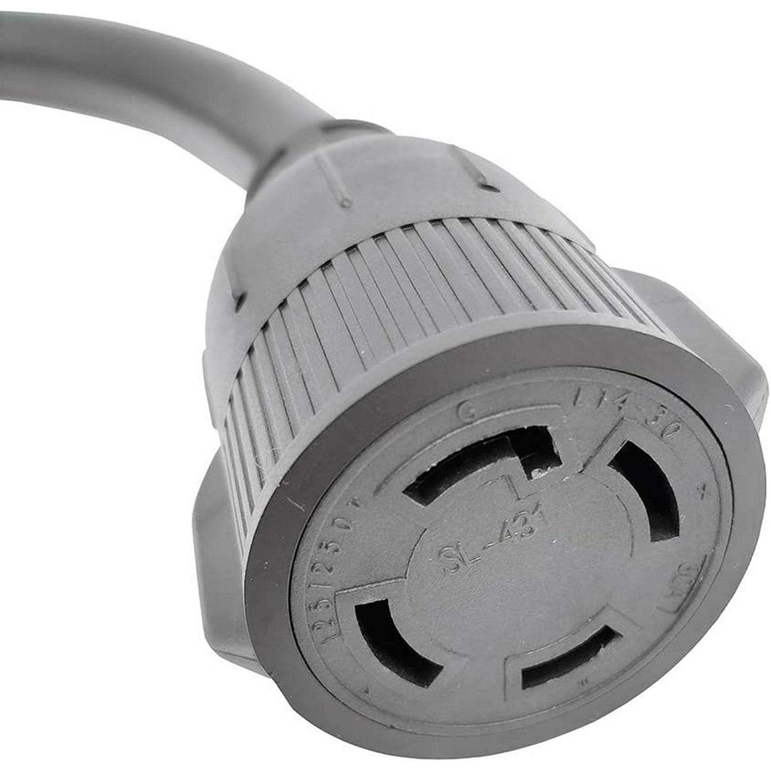 Parkworld 68345 Generator NEMA L14-30R to L14-30R 4 Prong 30 AMP Female to Female Adapter Cord 18 inch - Image 2