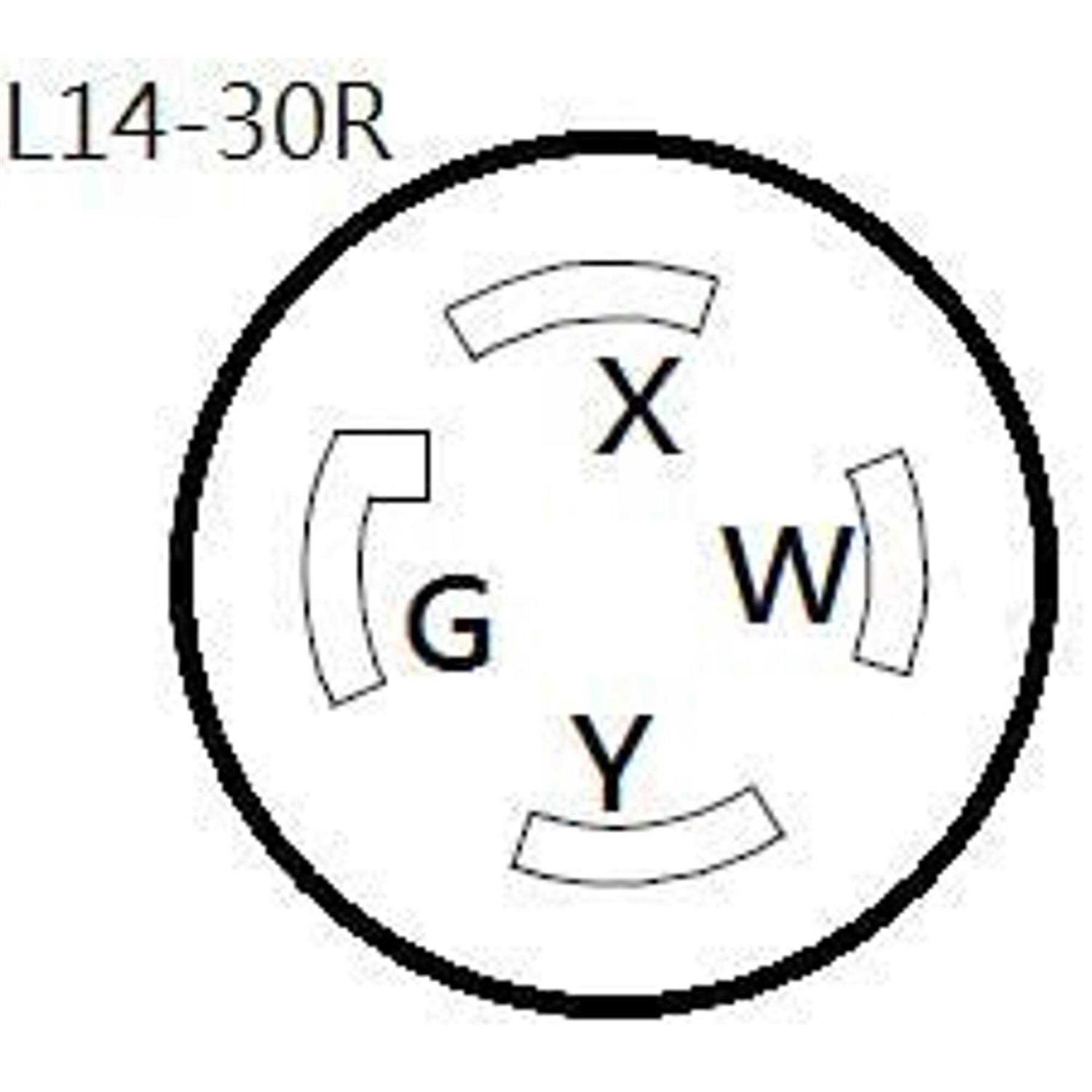 Parkworld 68345 Generator NEMA L14-30R to L14-30R 4 Prong 30 AMP Female to Female Adapter Cord 18 inch - Image 4