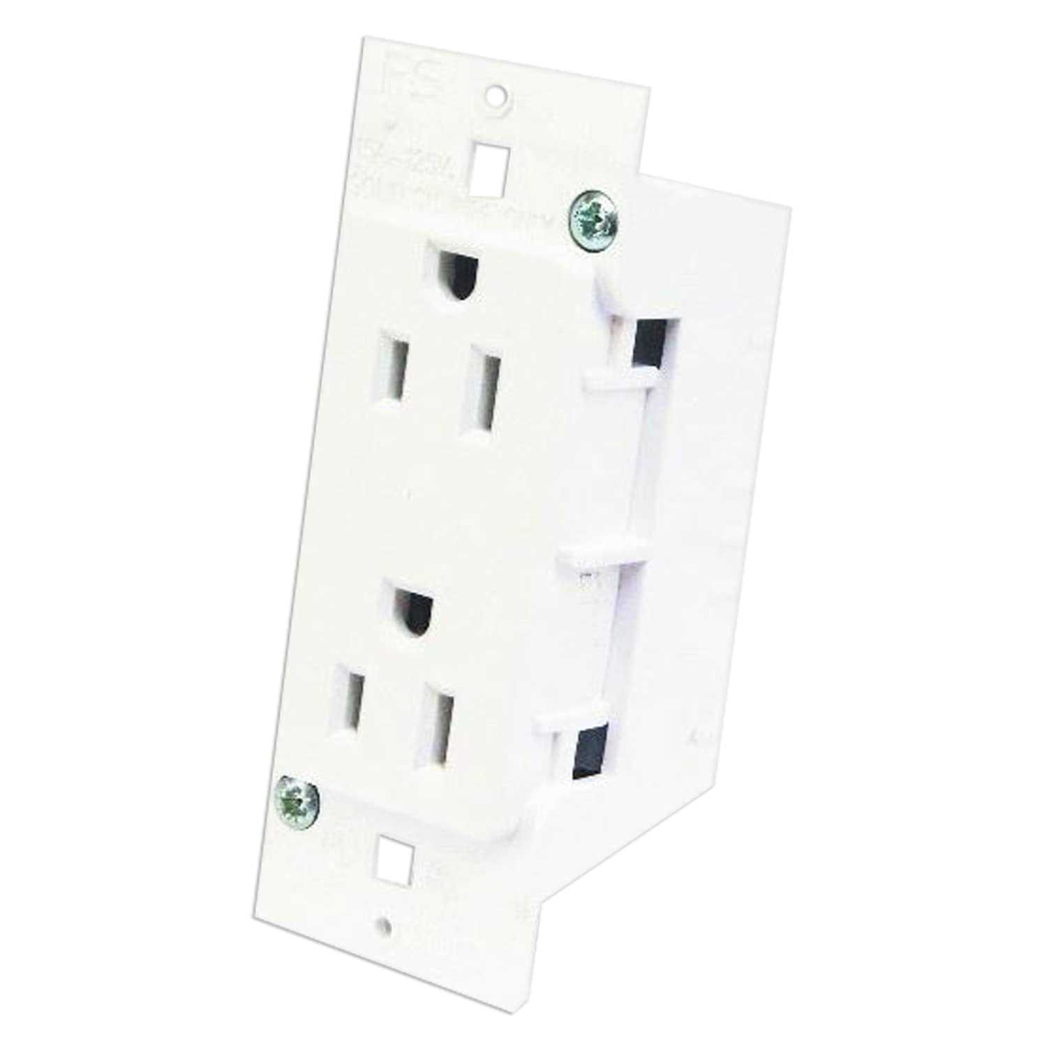US Hardware E-120C Duplex Receptacle White - Image 4