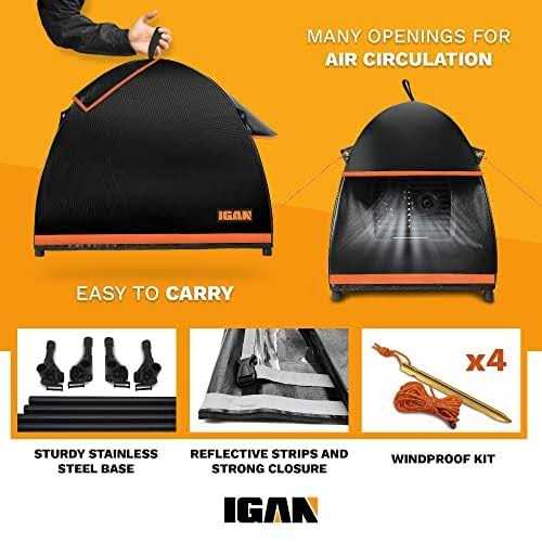 IGAN Small Inverter Generator Tent Cover While Running, Compatible for Honda and Most 1000~2300 Watts Generators - Image 2