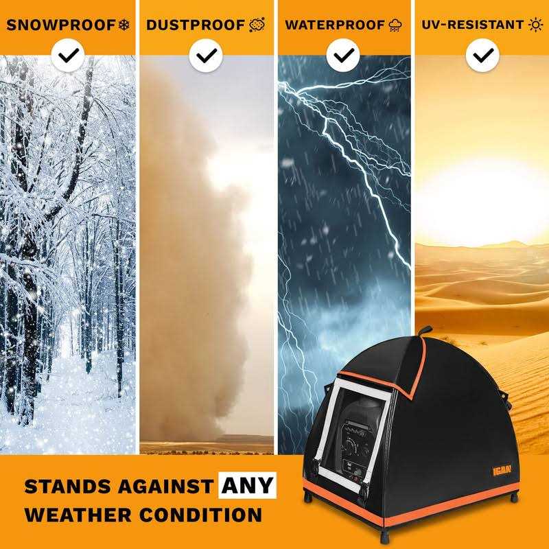 IGAN Small Inverter Generator Tent Cover While Running, Compatible for Honda and Most 1000~2300 Watts Generators - Image 4