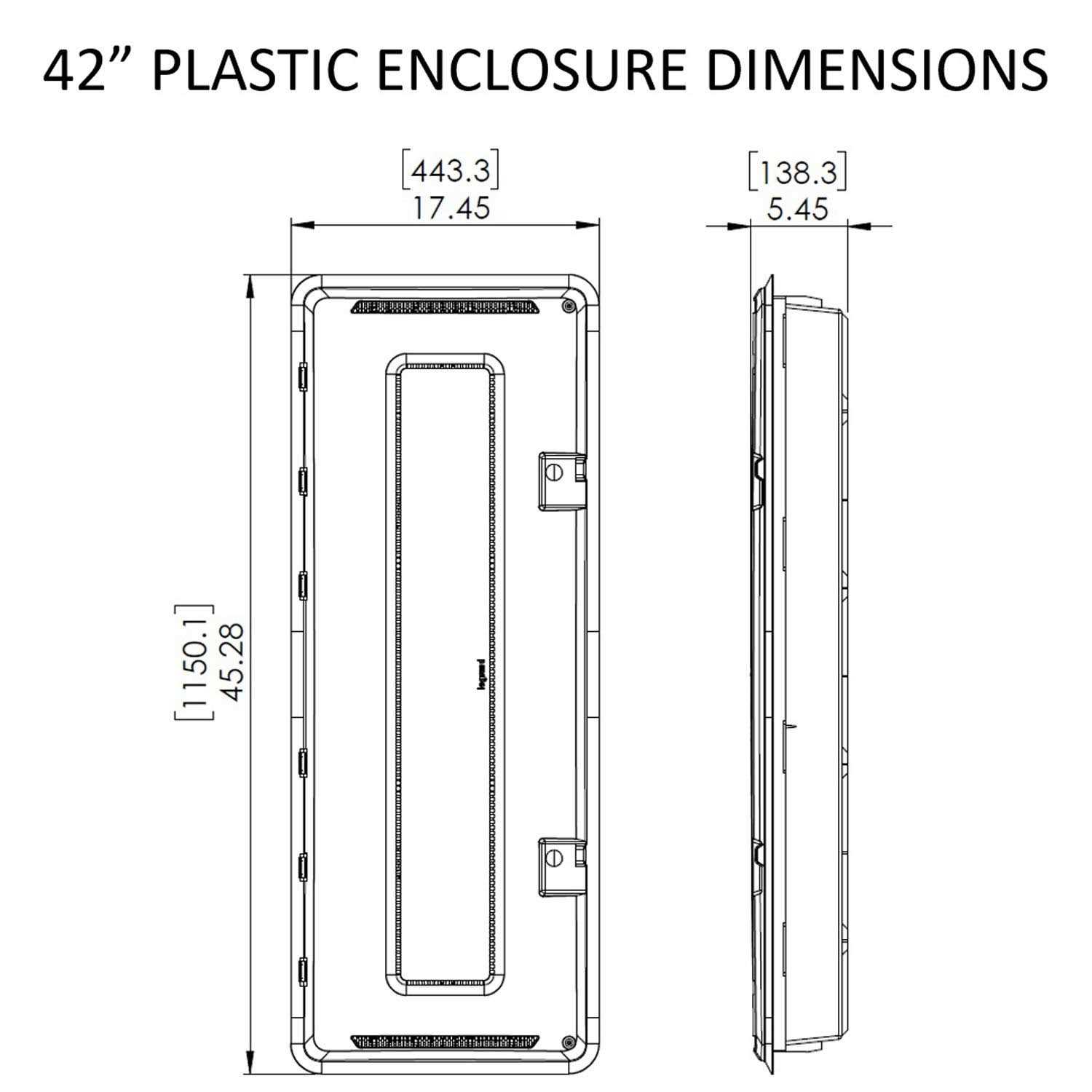 On-Q/Legrand Plastic Enclosure With Hinged Door and Trim ENP4250NA - Image 2