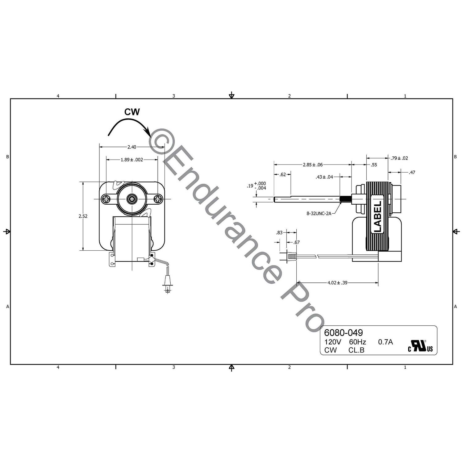Endurance Pro 97010254 162-G Bathroom Heater Vent Fan Motor Replacement for Broan - Image 2