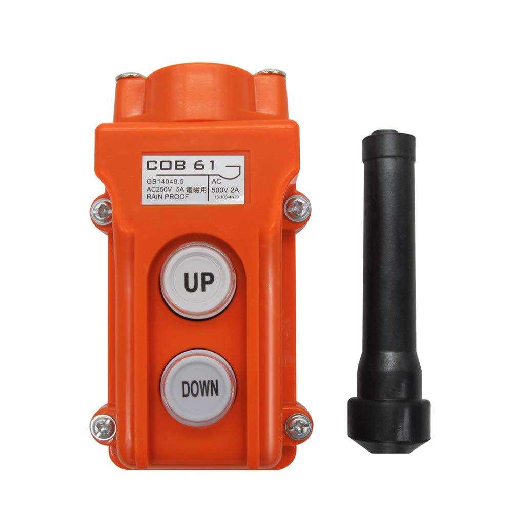 mxuteuk Rain Proof Up-Down Switch Control Station Crane Pendant Hoist Push Button Switch Momentary COB61-Up-Down - Image 4