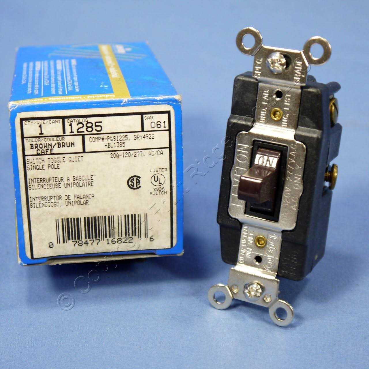 Leviton 1285 20 Amp Single-Pole Toggle Switch - Image 3