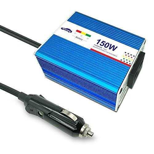 UEIUA 150W Car Power Inverter,12V DC to 110V AC Converter with 2.1A 1A Dual USB Ports Charger Adapter Car,Car Plug Adapter Outlet for Laptop Phone