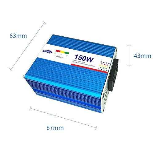 UEIUA 150W Car Power Inverter,12V DC to 110V AC Converter with 2.1A 1A Dual USB Ports Charger Adapter Car,Car Plug Adapter Outlet for Laptop Phone - Image 4