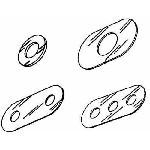 PPP Mirrored Acrylic Triple Faucet Cover-Up Plate T73004 - Image 2