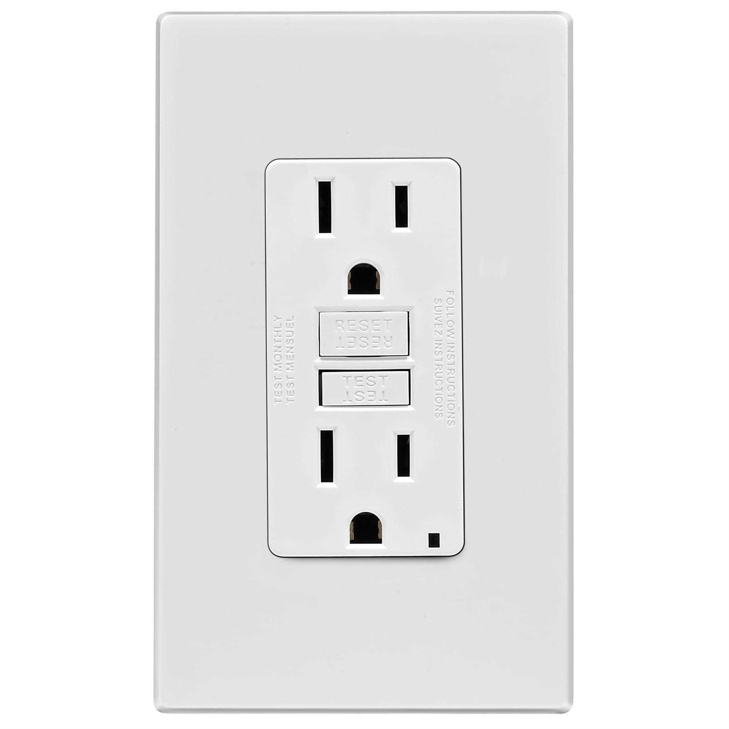 Leviton C32-GFNT1-0PW White 15A GFCI