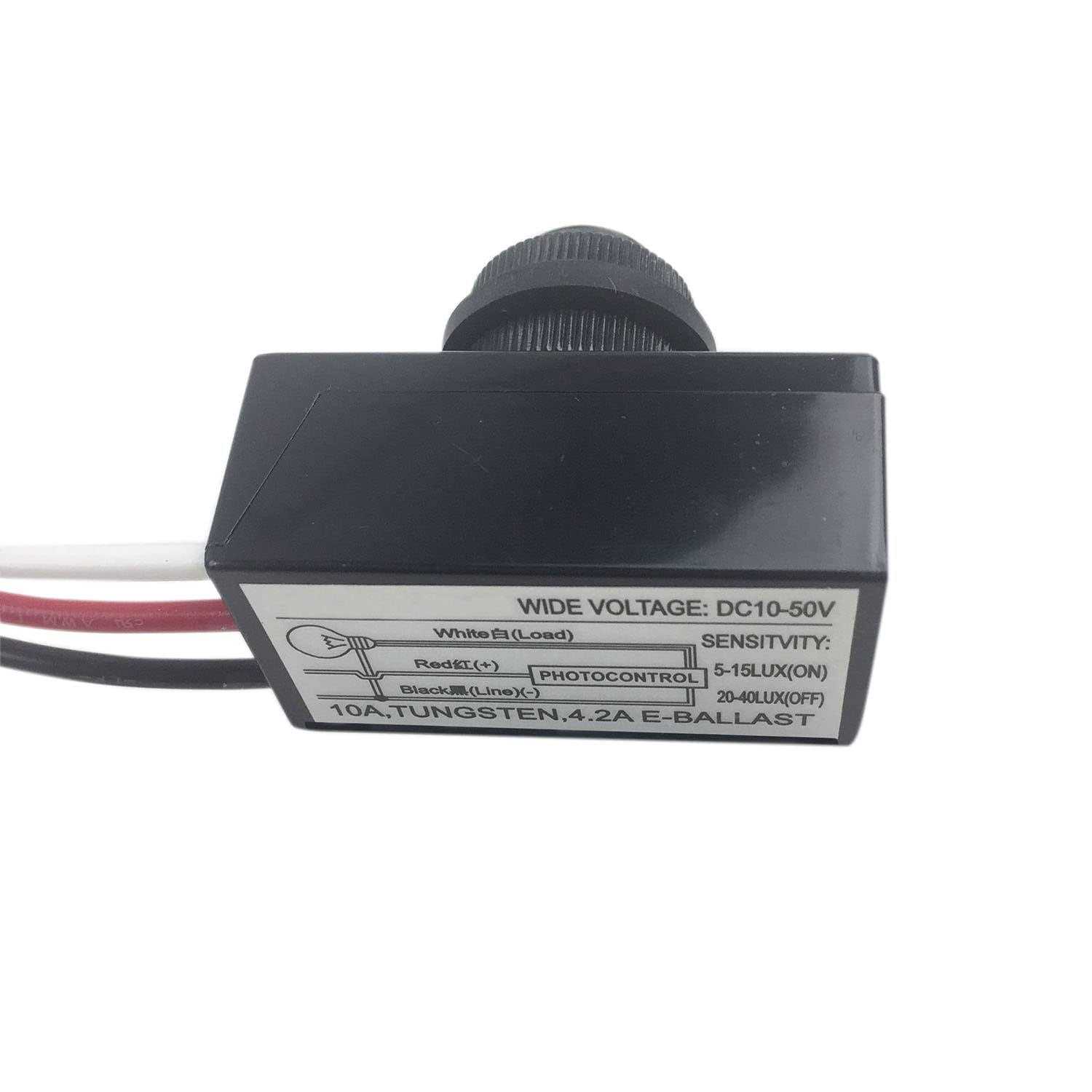 Proshopping DC 12V 24V 36V 48V Outdoor Sensor Photoelectric Switch 5A Dusk to Dawn Photocell Switch - Image 3