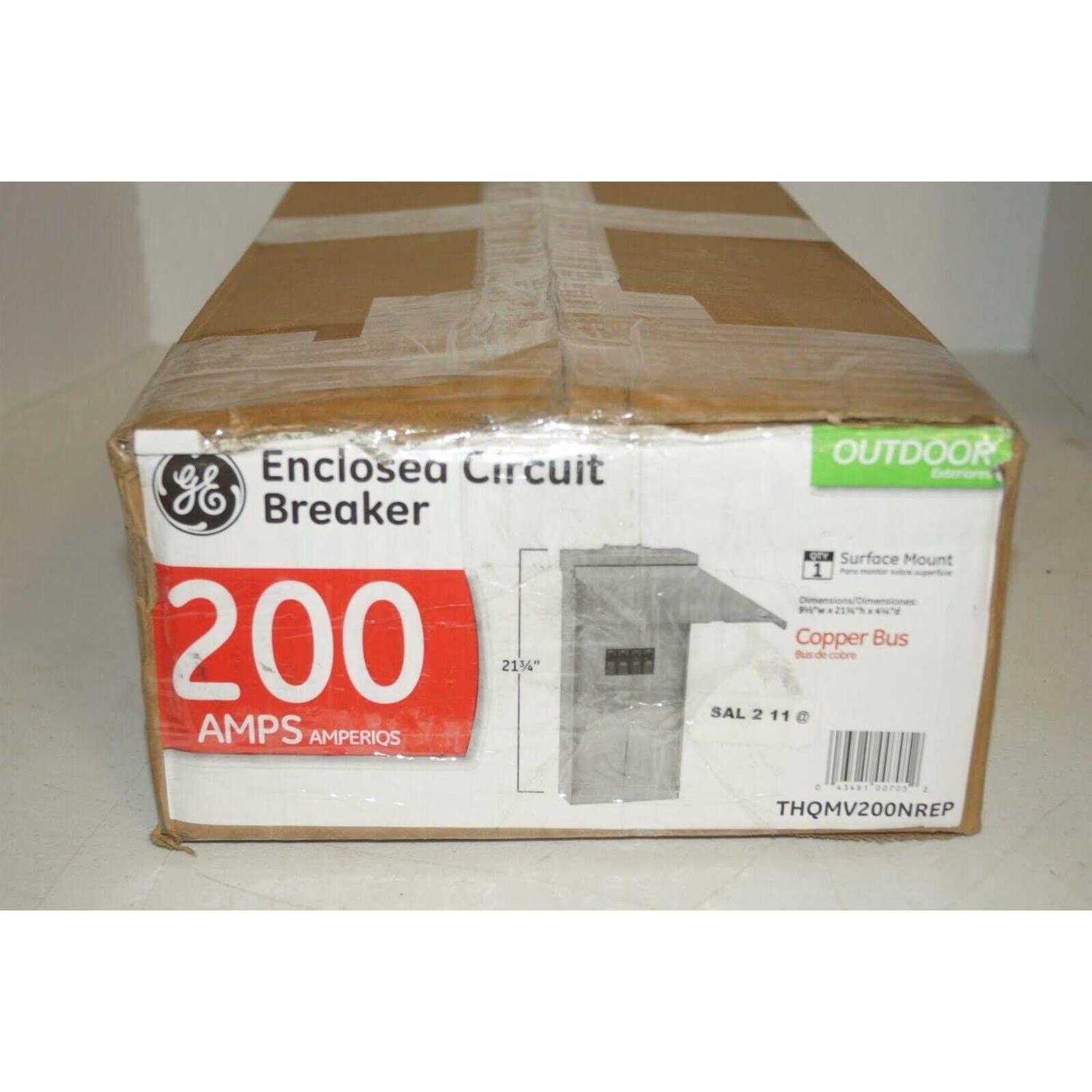 GE PowerMark Gold 200 Amp 10 in. Enclosed Outdoor Circuit Breaker - Image 3