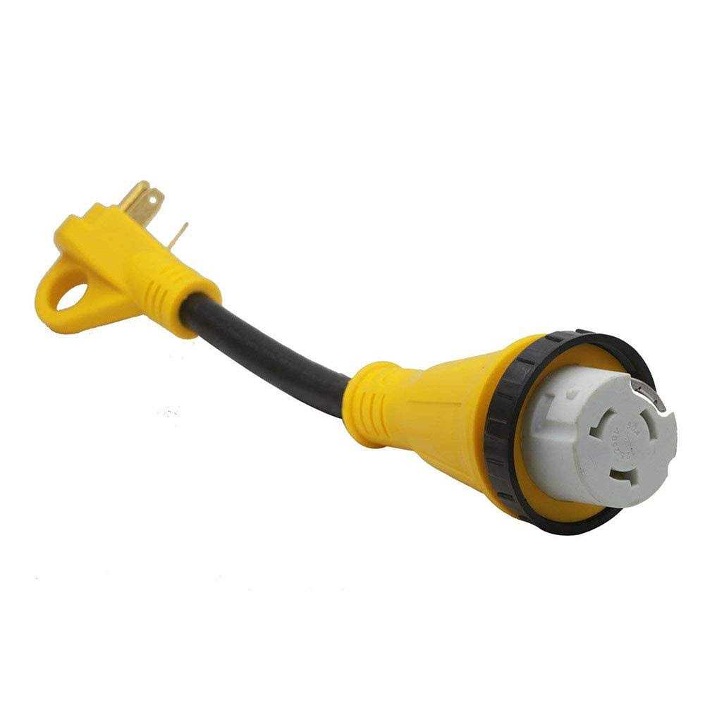 RV Power Adapter Cord Extension 30 Amp Male to 50 Amp Female Twist Lock Power Cord Adapter RV