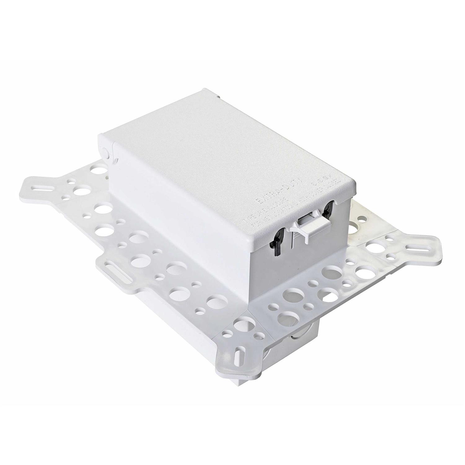 Arlington DBVM1W-1 Low Profile IN Box Electrical Box with Weatherproof Cover for New Construction Stucco/Textured Surfaces/Rigid Siding - Image 5