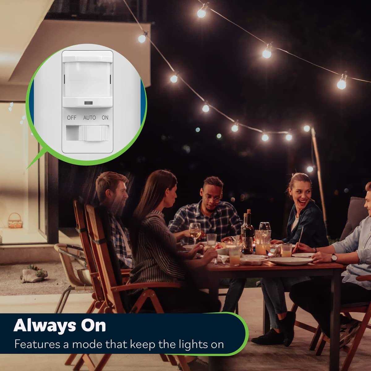 TOPGREENER Motion Sensor Switch PIR Sensor Light Switch - Image 2