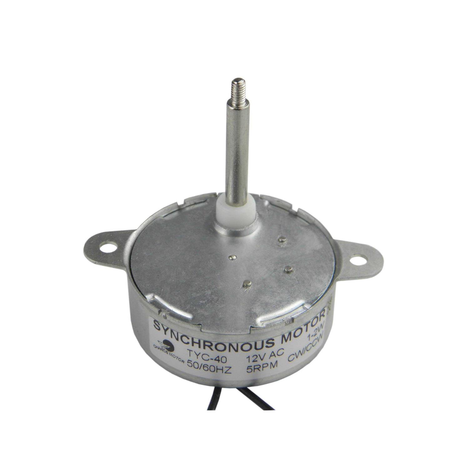 CHANCS TYC-40 AC 12V Synchronous Motor 5RPM CW/CCW Shaft Length 3.5cm by Electric Motor Suppliers