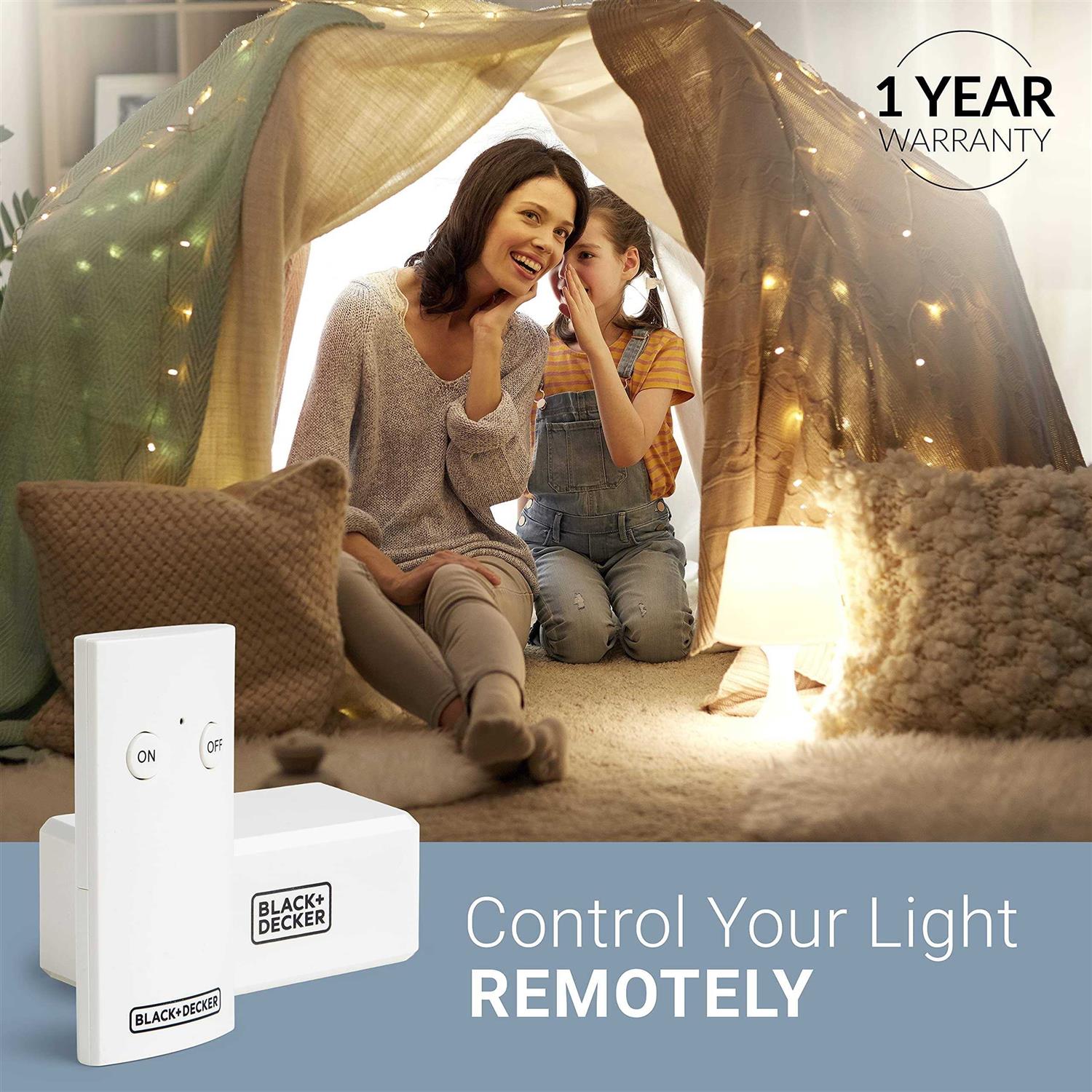 BLACK+DECKER Wireless Remote-Control Outlet 1 Polarized Outlet - Image 3