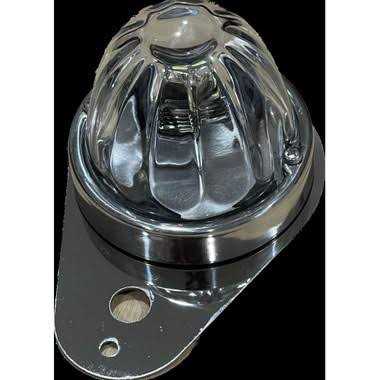 Kenworth Stainless Steel Teardrop Style Interior Dome Light With 1 Watermelon Light Hole And 1 Toggle Switch Hole