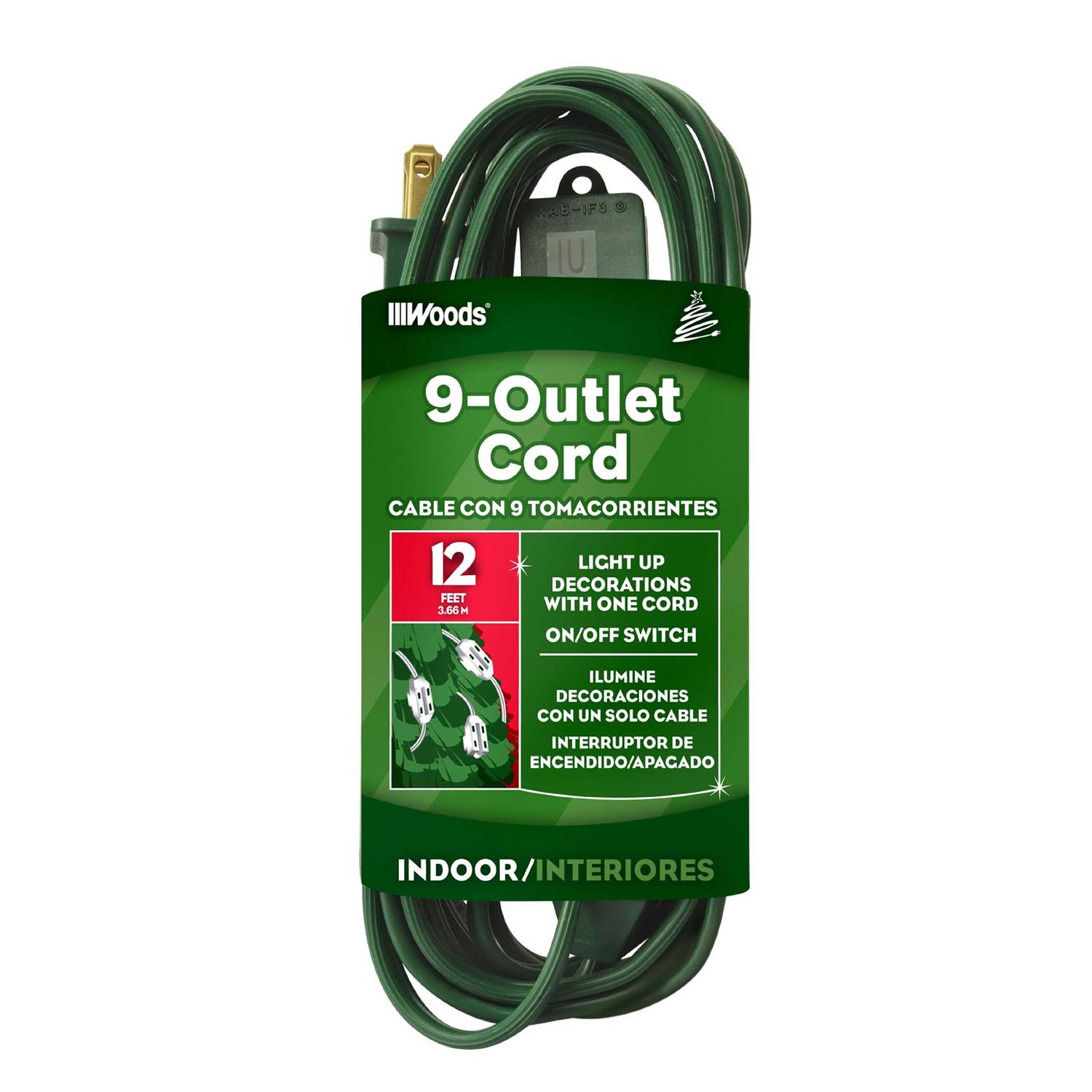 Woods 9-Outlet Indoor Extension Cord - Image 3